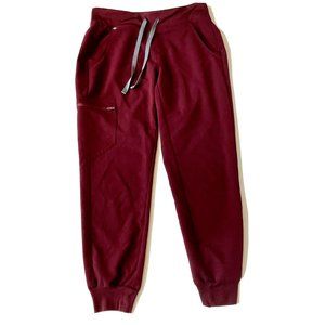 Figs Women S/P Maroon Zamora Jogger Scrub Pants Bottoms Burgundy Gray Drawstring